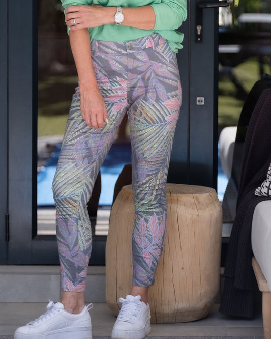 Palm Breeze Pull-up Button Pants