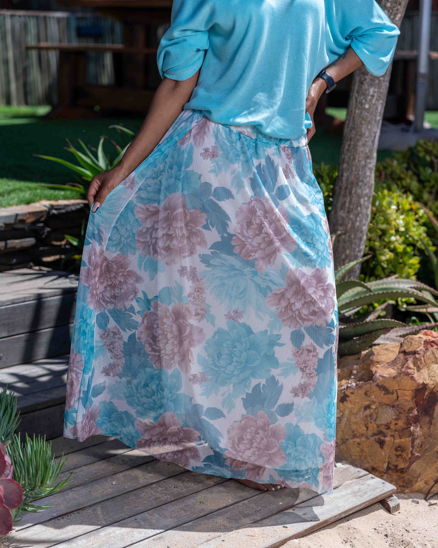Palm Springs Skirt | Aqua