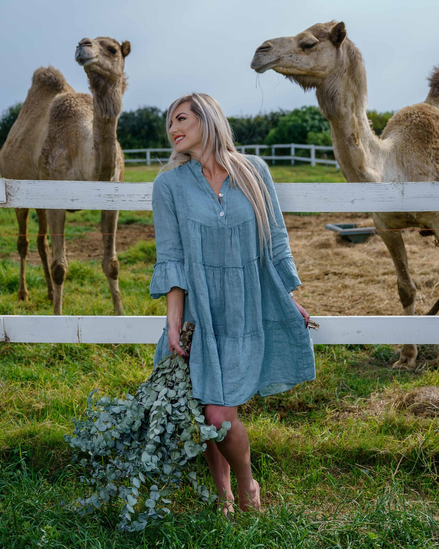 Paradise Linen Dress | Sage