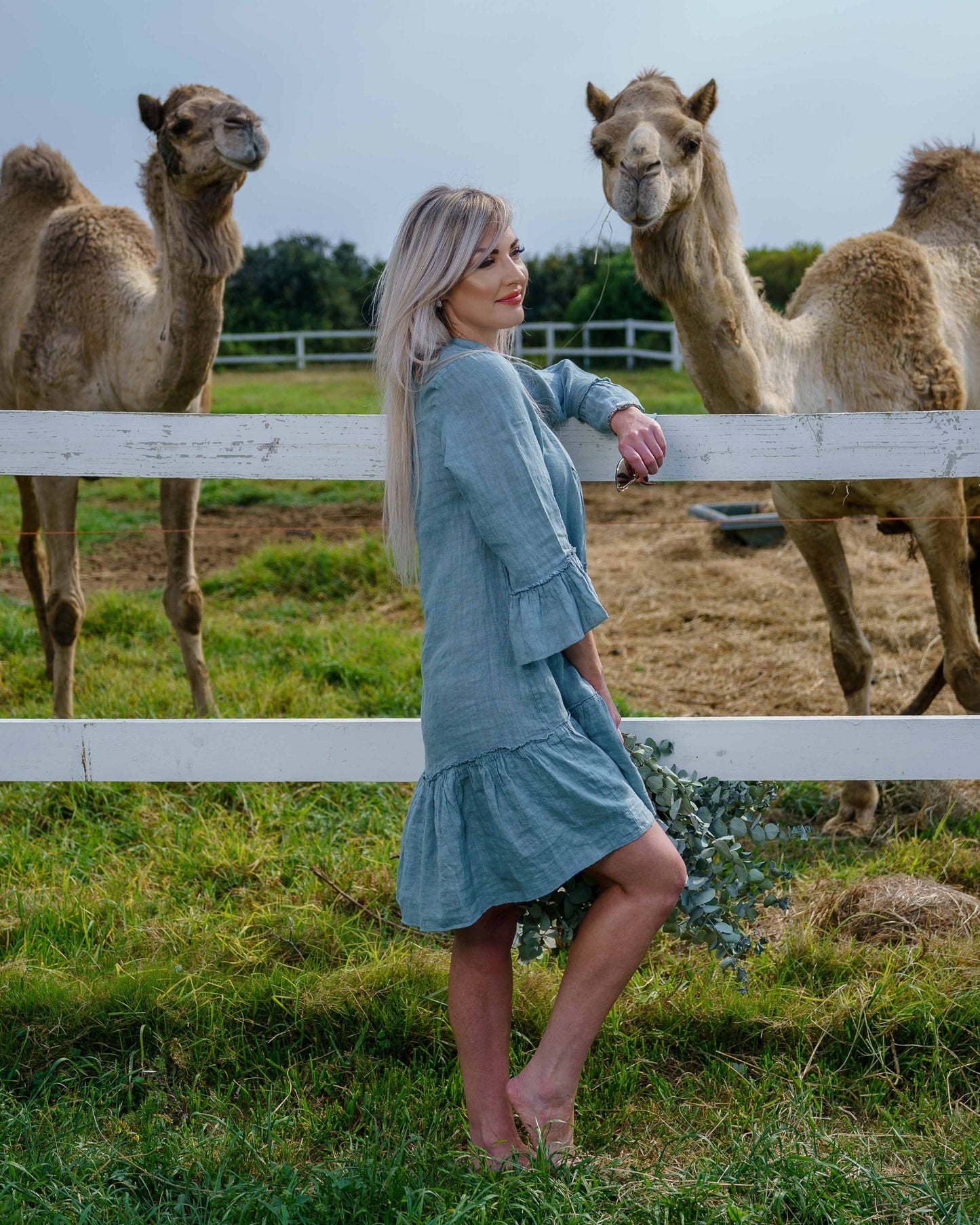 Paradise Linen Dress | Sage