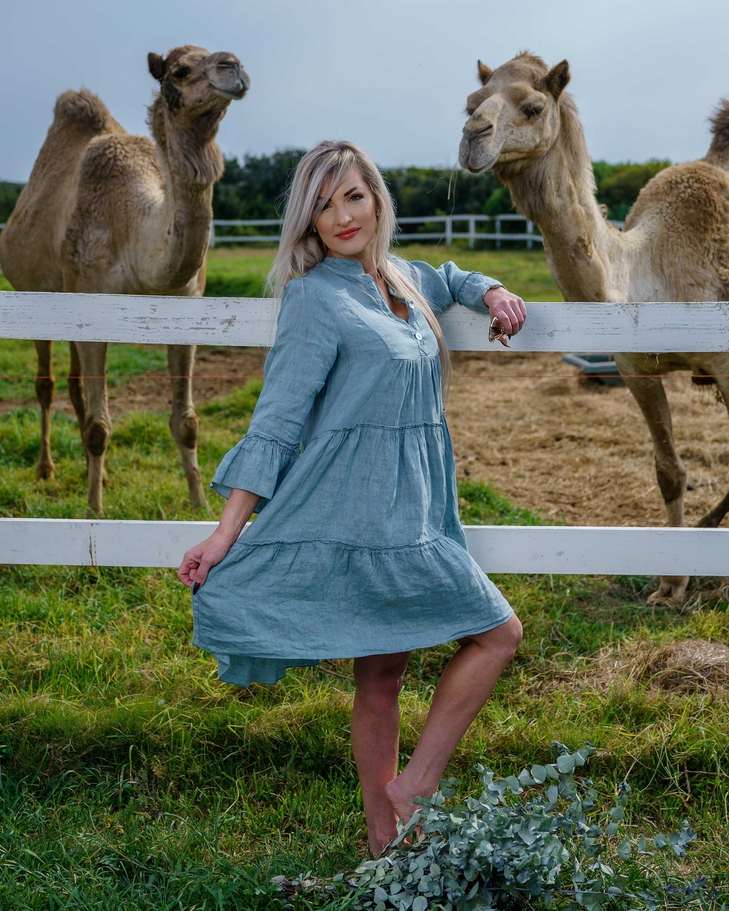 Paradise Linen Dress | Sage