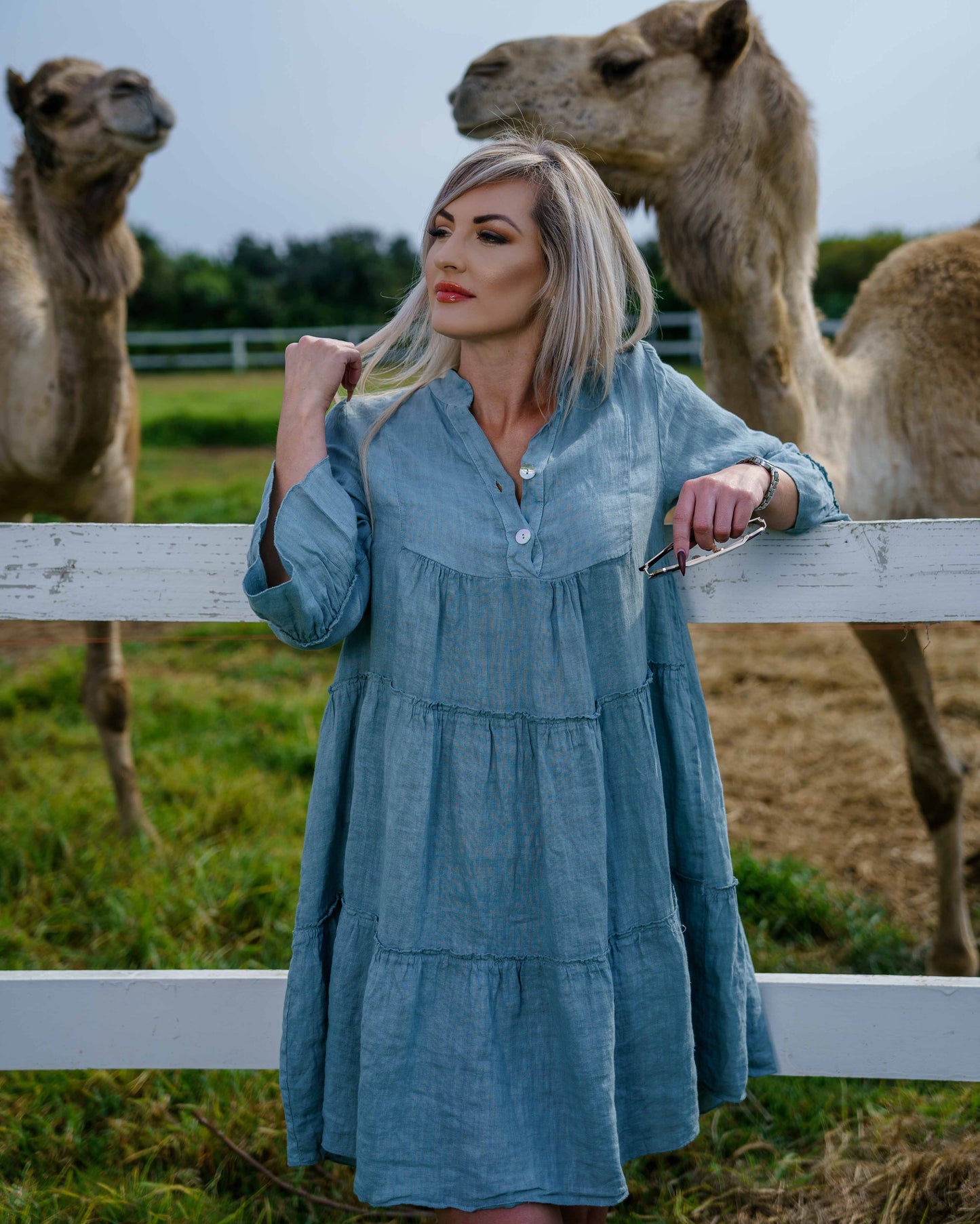 Paradise Linen Dress | Sage