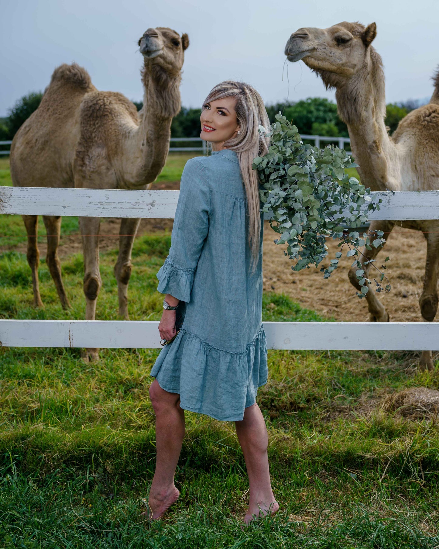 Paradise Linen Dress | Sage