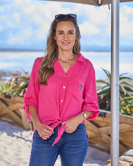 Pocket Full Of Sunshine Shirt | Fuchsia