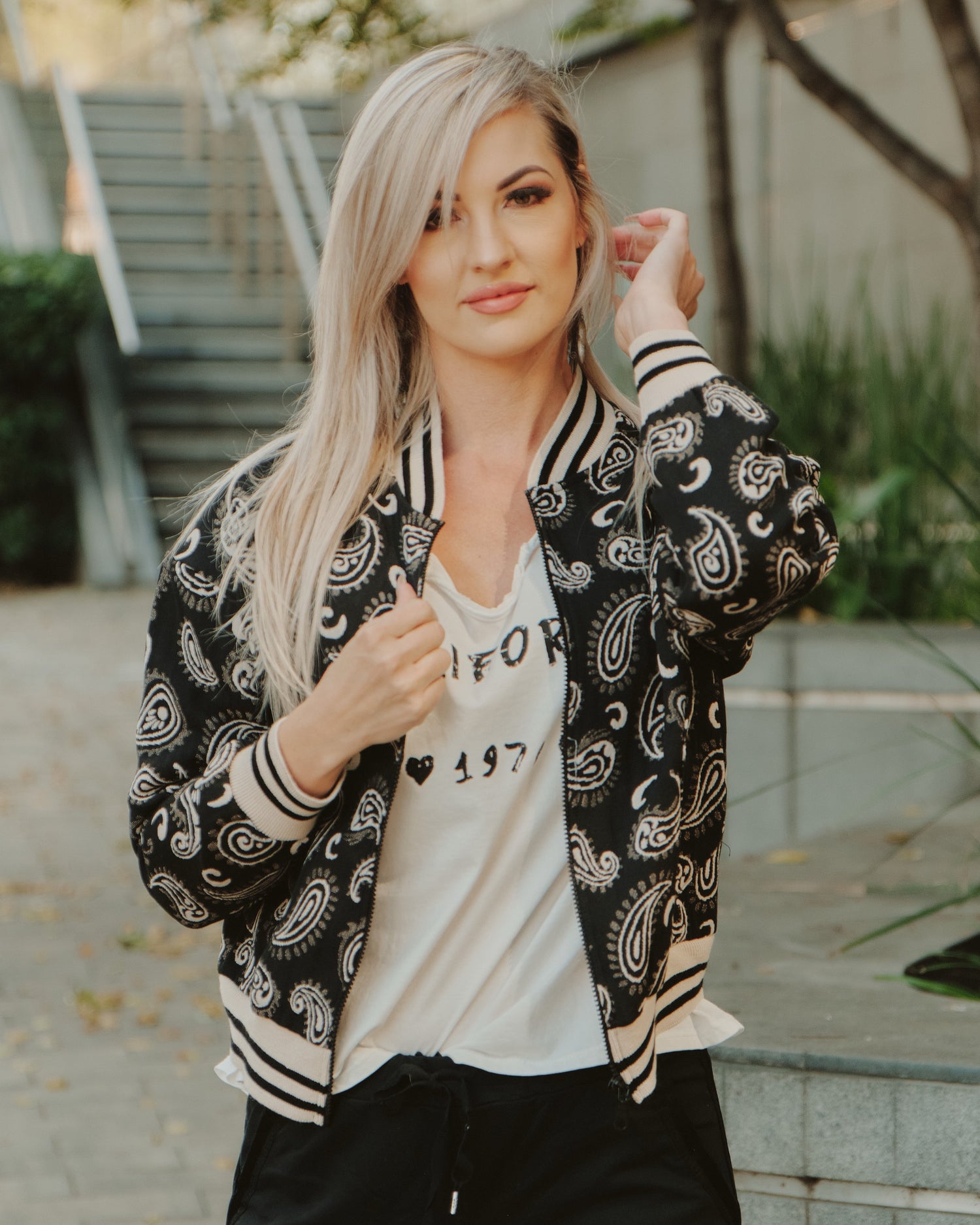 Pretty Paisley Bomber Jacket