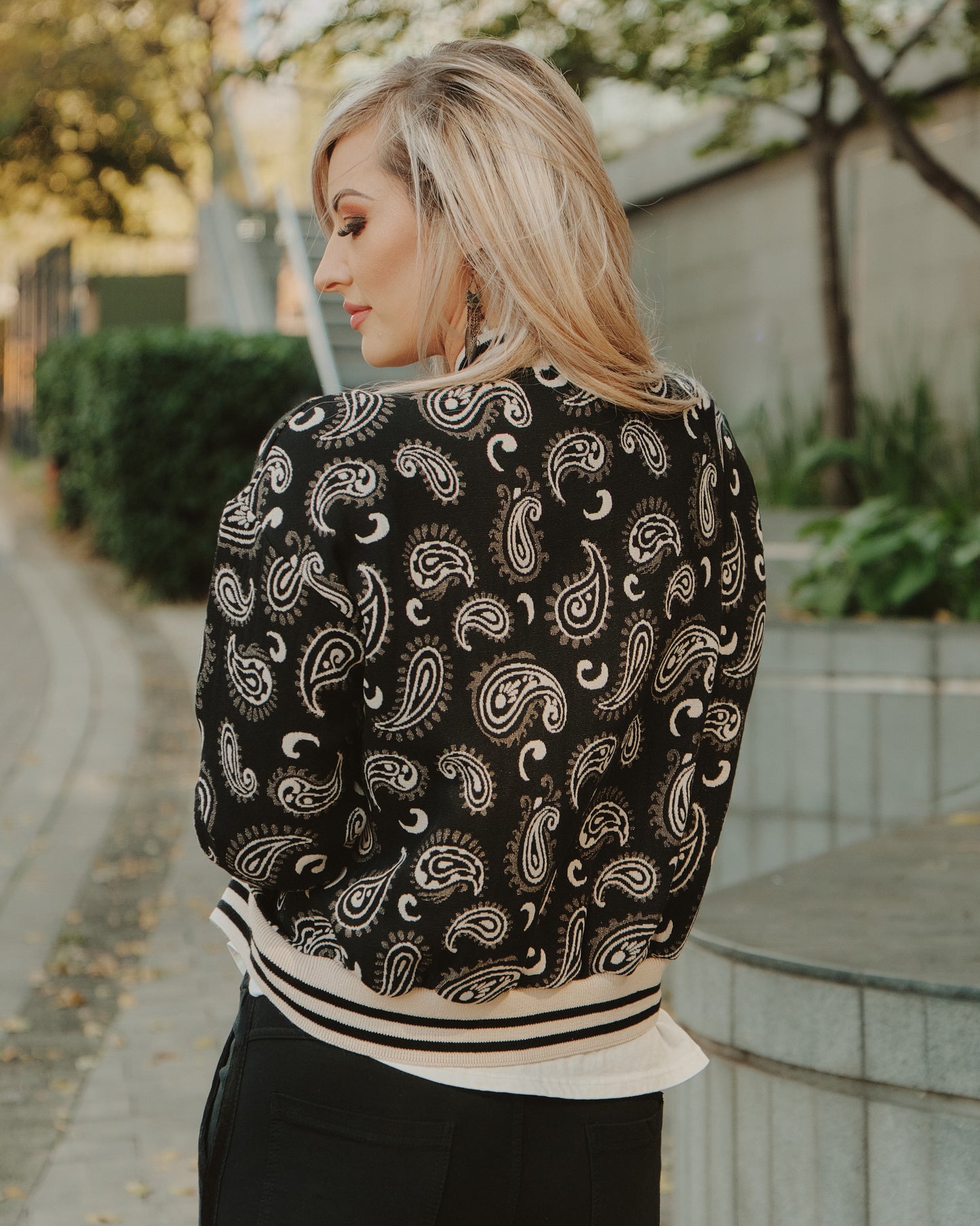 Pretty Paisley Bomber Jacket