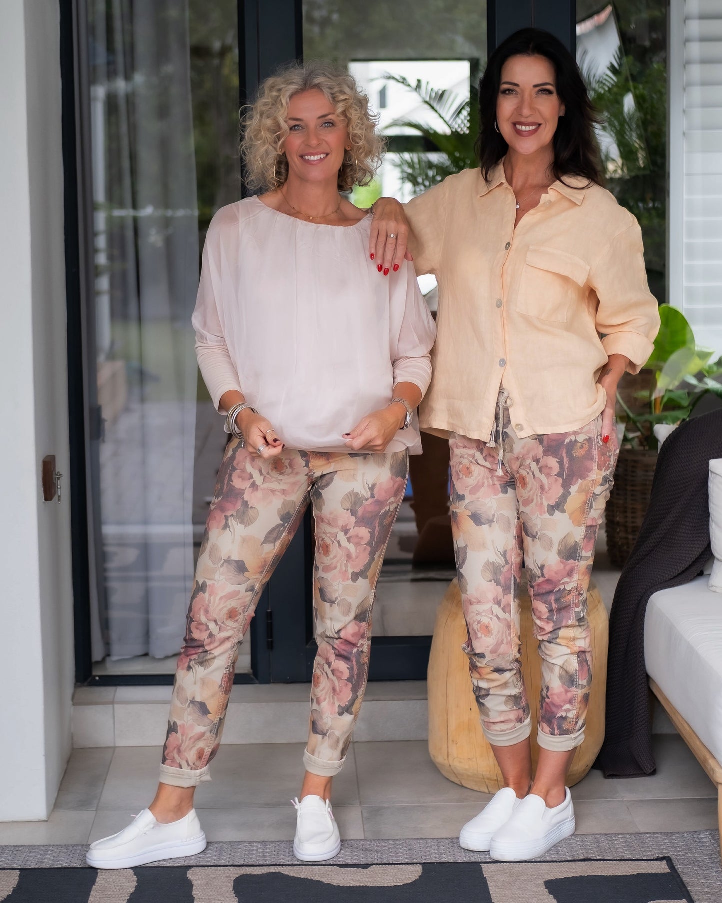Reversible Drawstring Pants | Beige