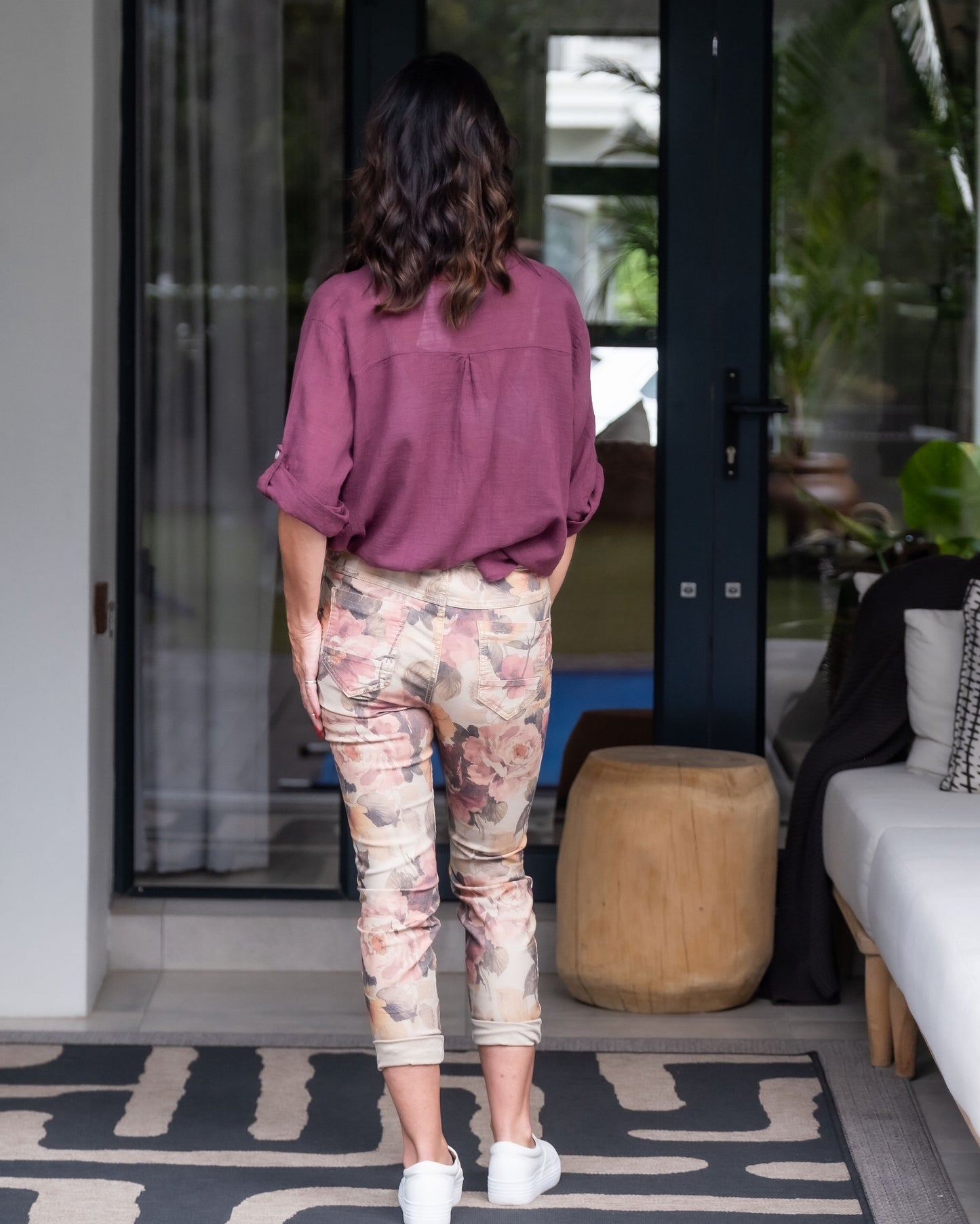 Reversible Drawstring Pants | Beige