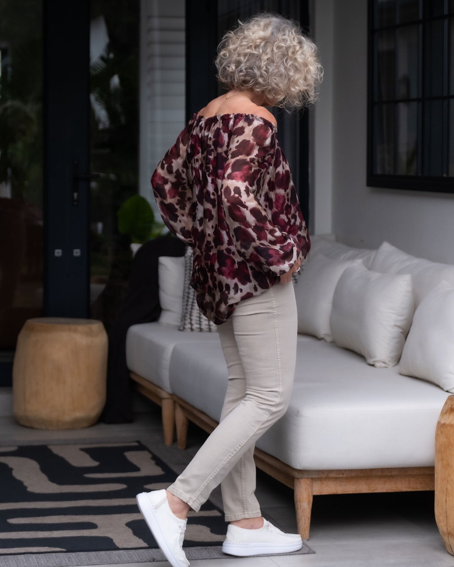 Reversible Drawstring Pants | Beige