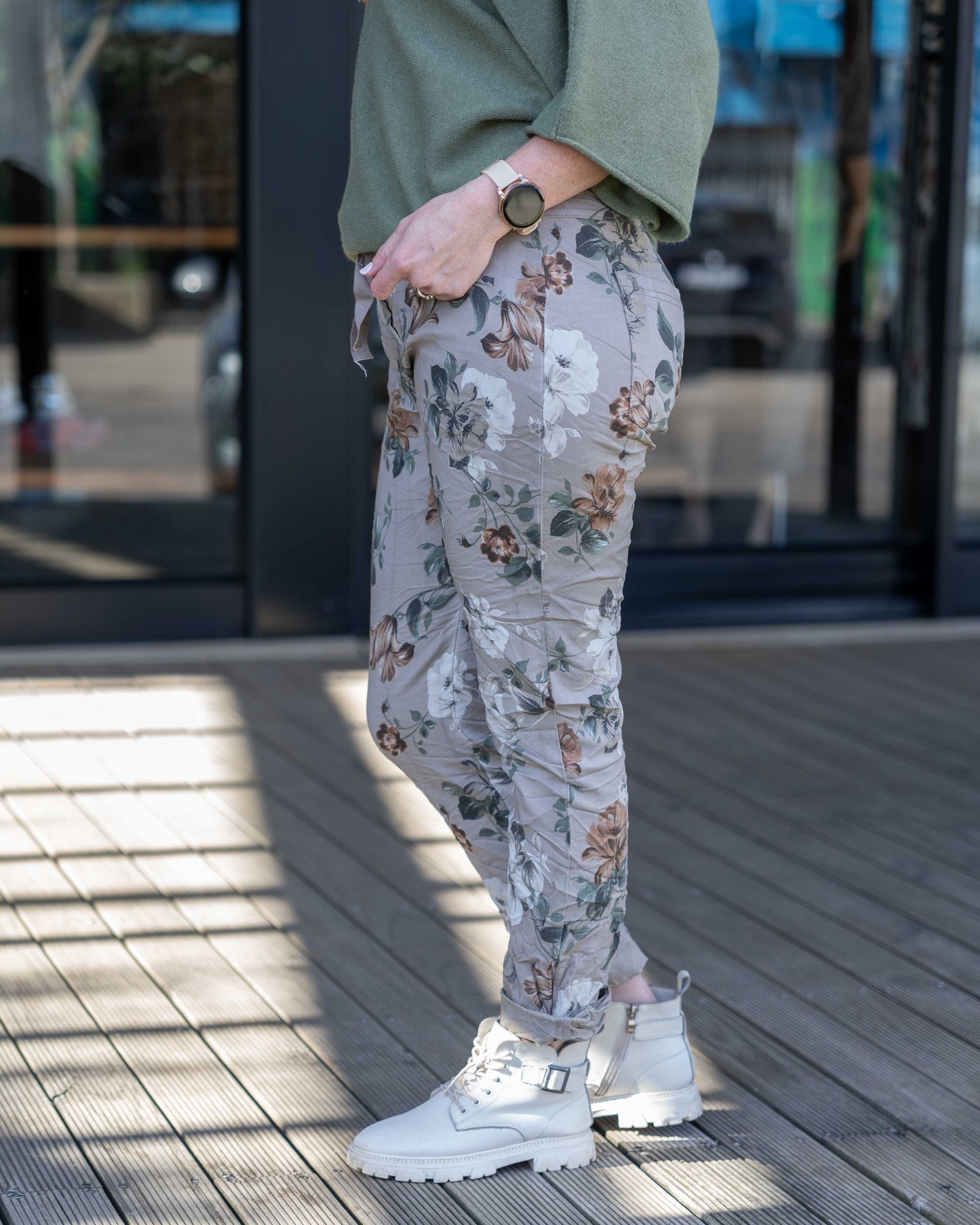 Sand & Petals Drawstring Pants | Taupe