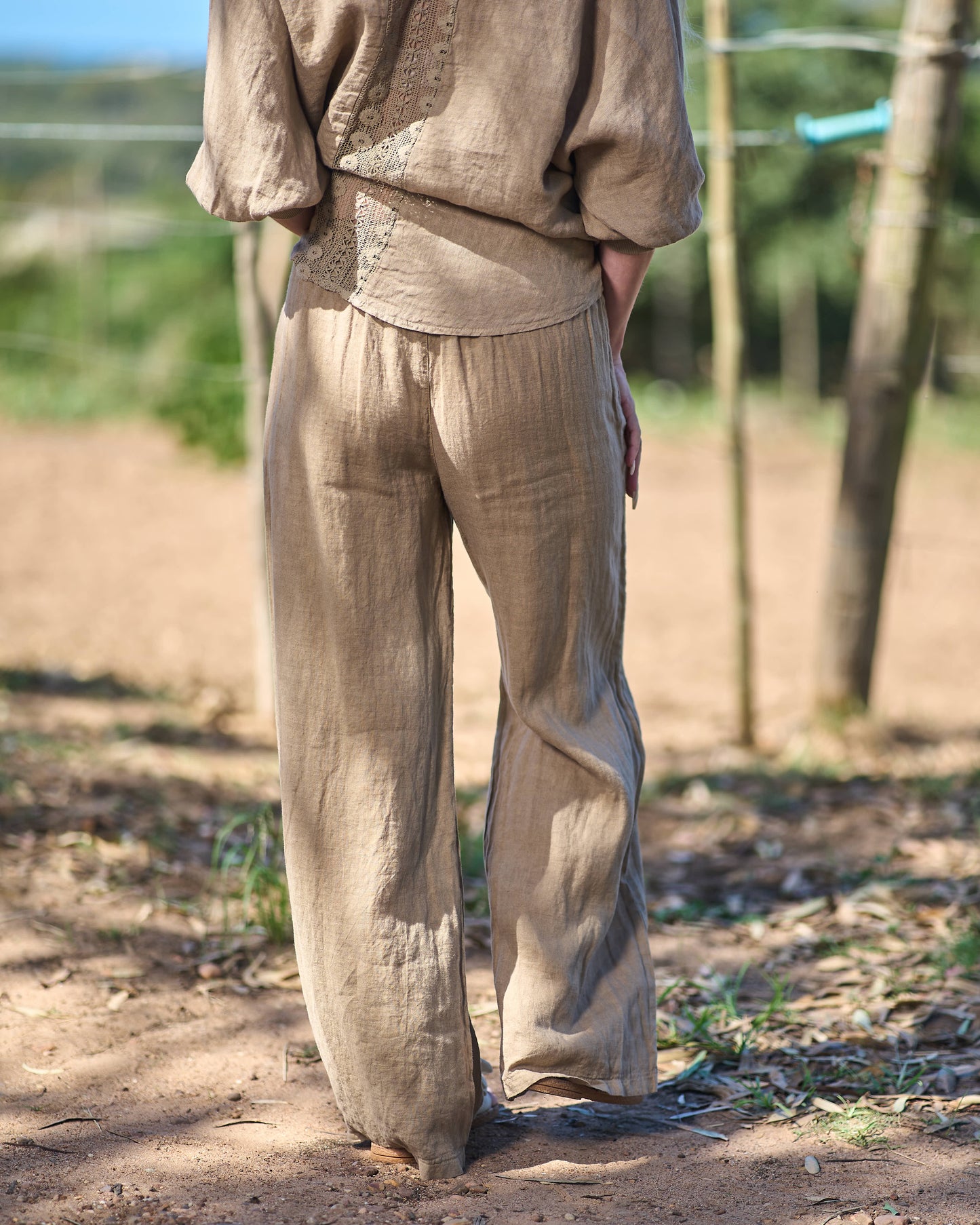 Step By Step Linen Pants | Camel