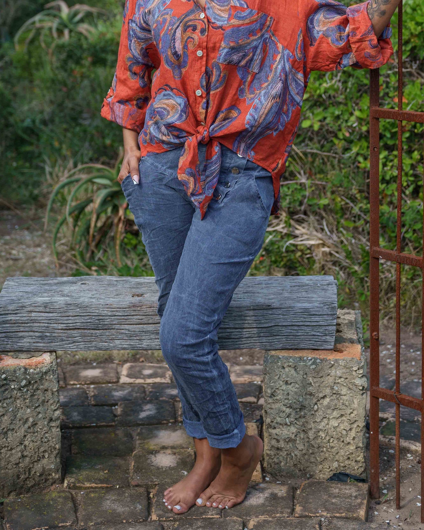 Secret Lane Drawstring Pants | Blue