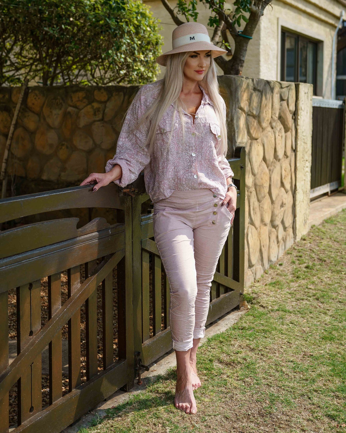 Secret Lane Drawstring Pants | Blush