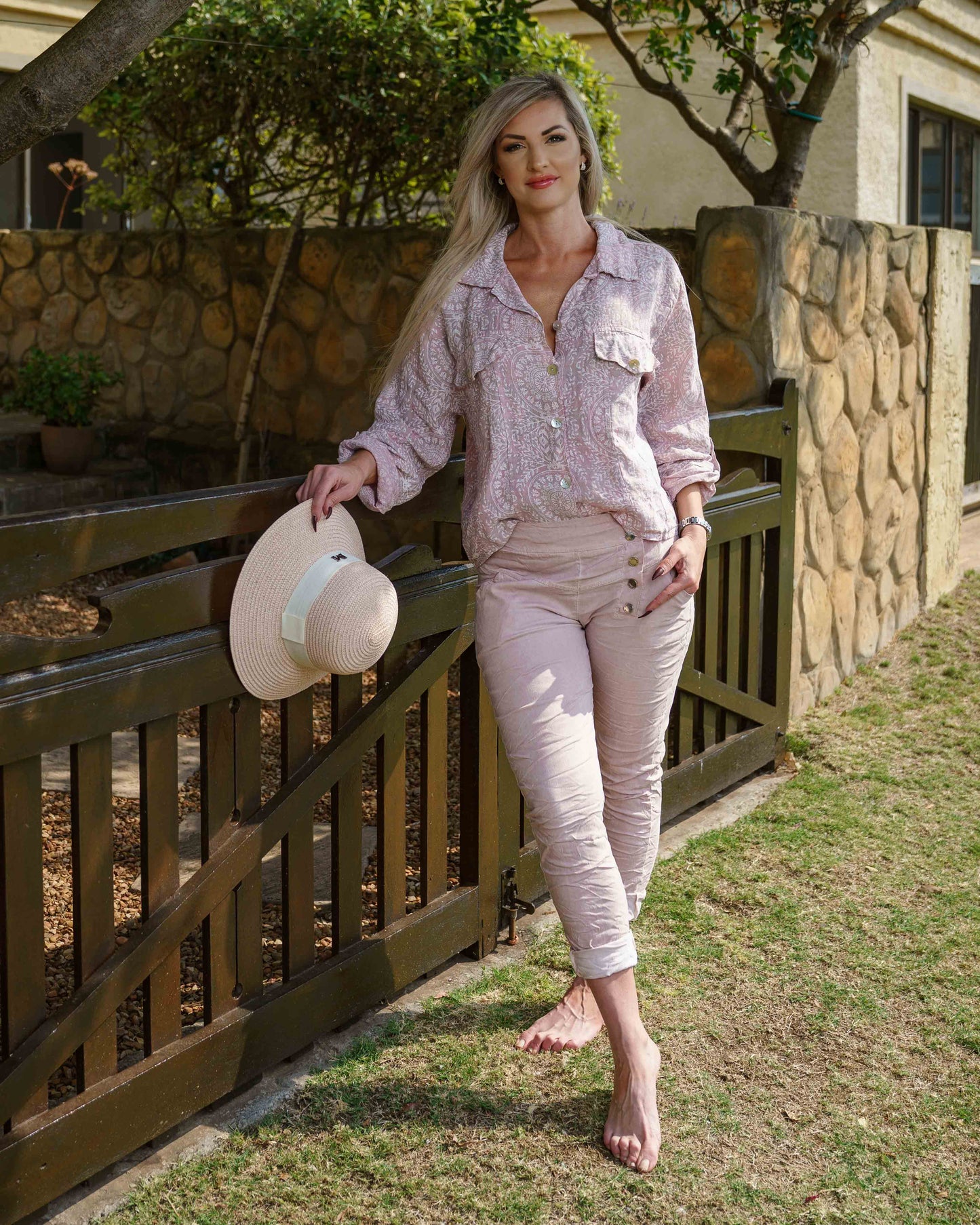 Secret Lane Drawstring Pants | Blush