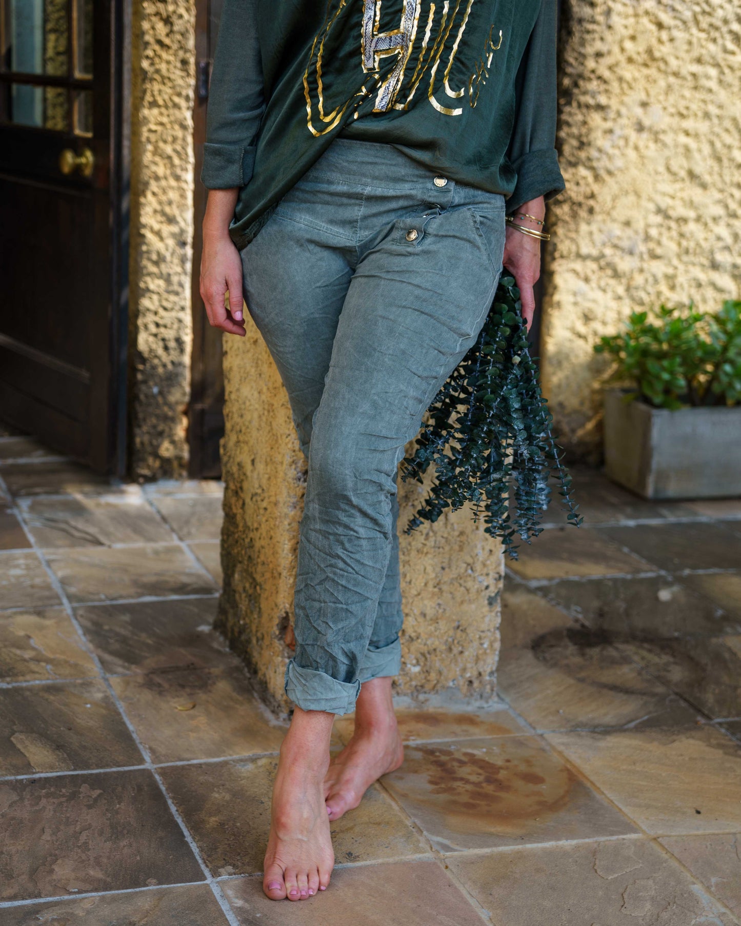 Secret Lane Drawstring Pants | Olive