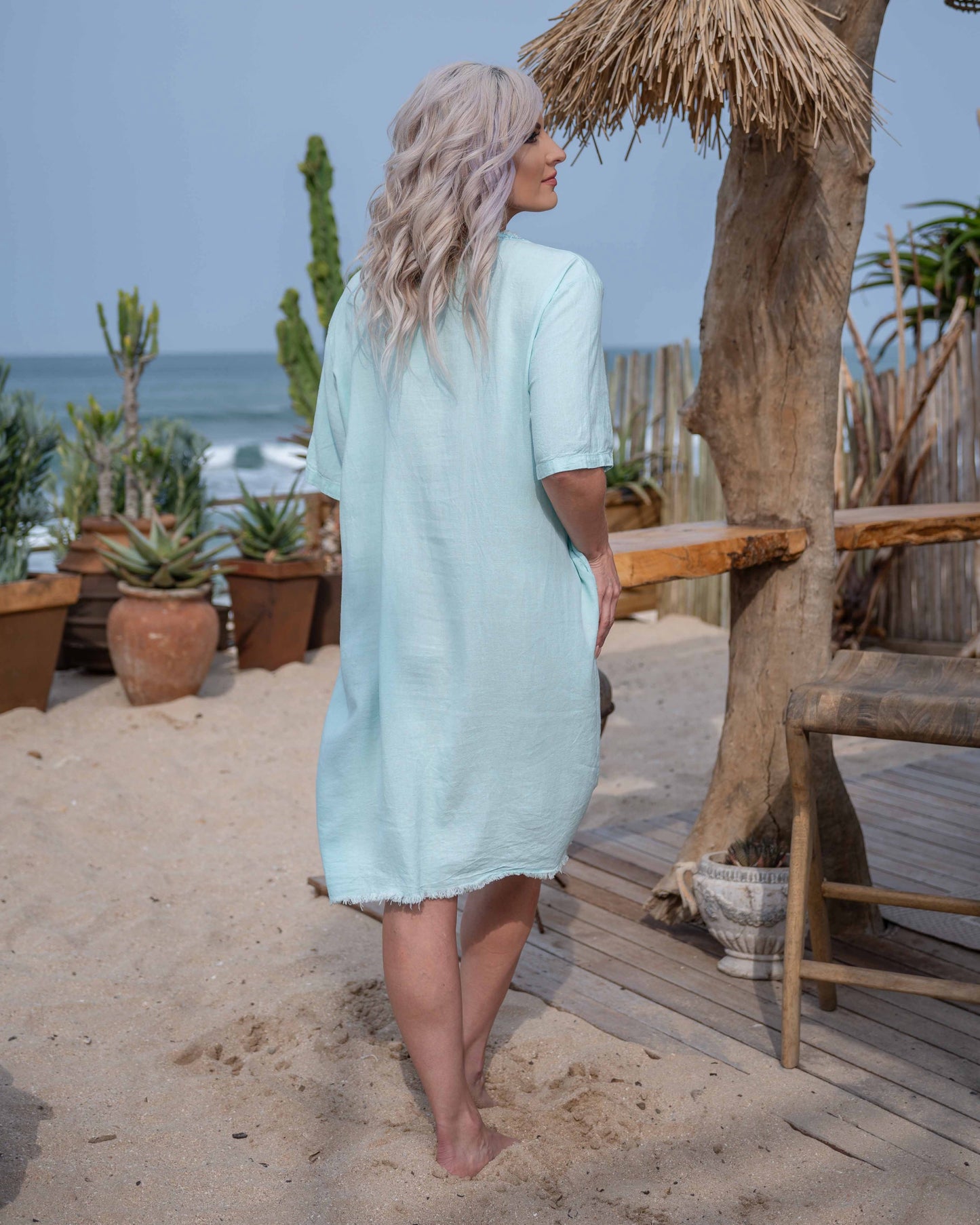 Serene Silhouette Dress | Aqua