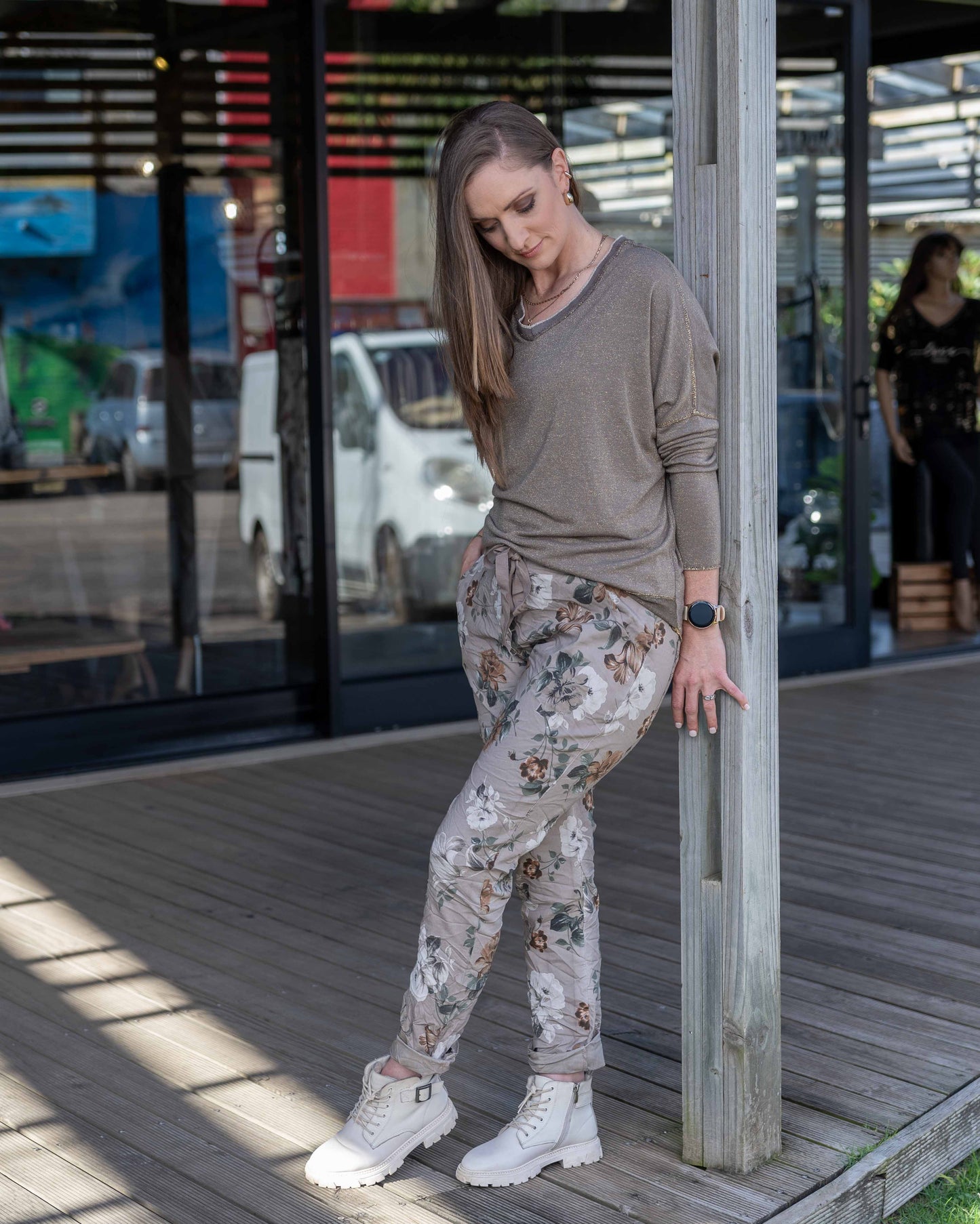 Sand & Petals Drawstring Pants | Taupe