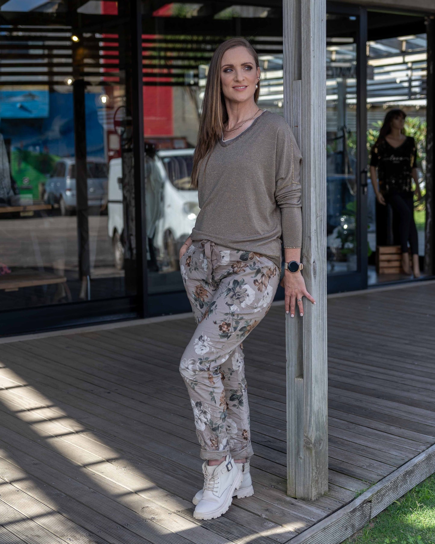 Sand & Petals Drawstring Pants | Taupe