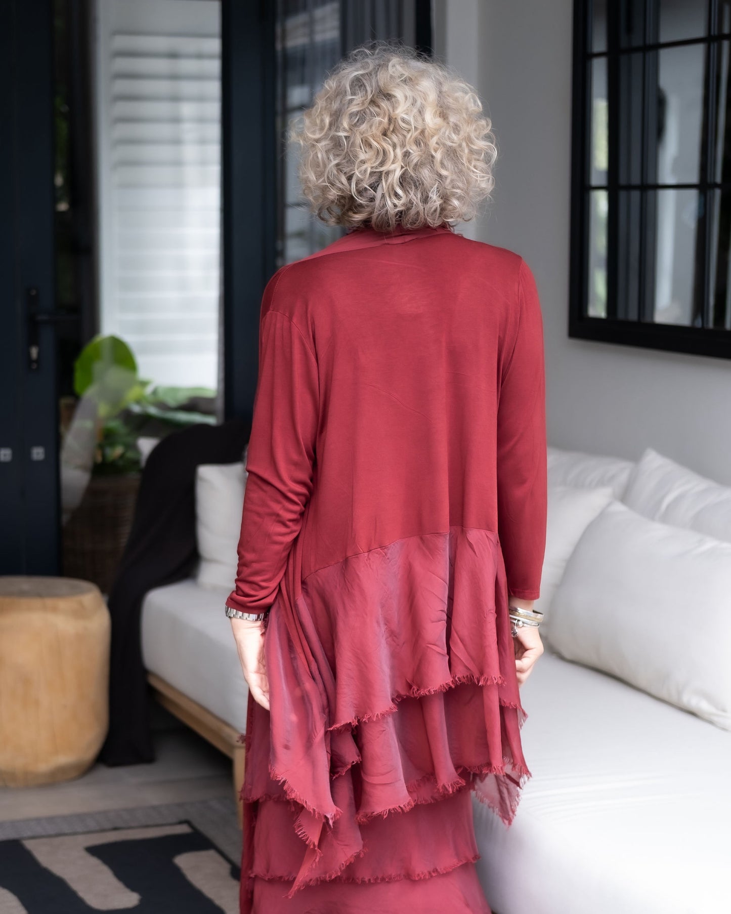 Slip-On Gilet | Burgundy