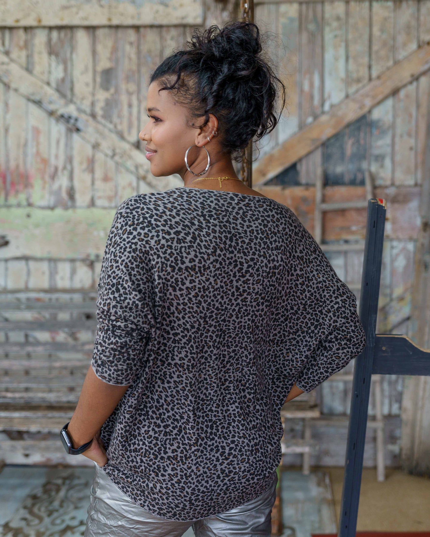 Softly Spotted Knit | Grey