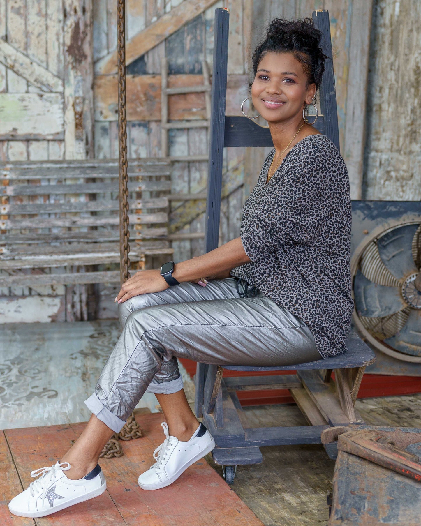 Softly Spotted Knit | Grey