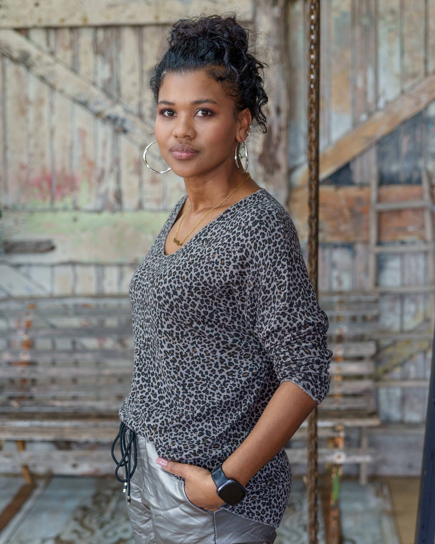 Softly Spotted Knit | Grey