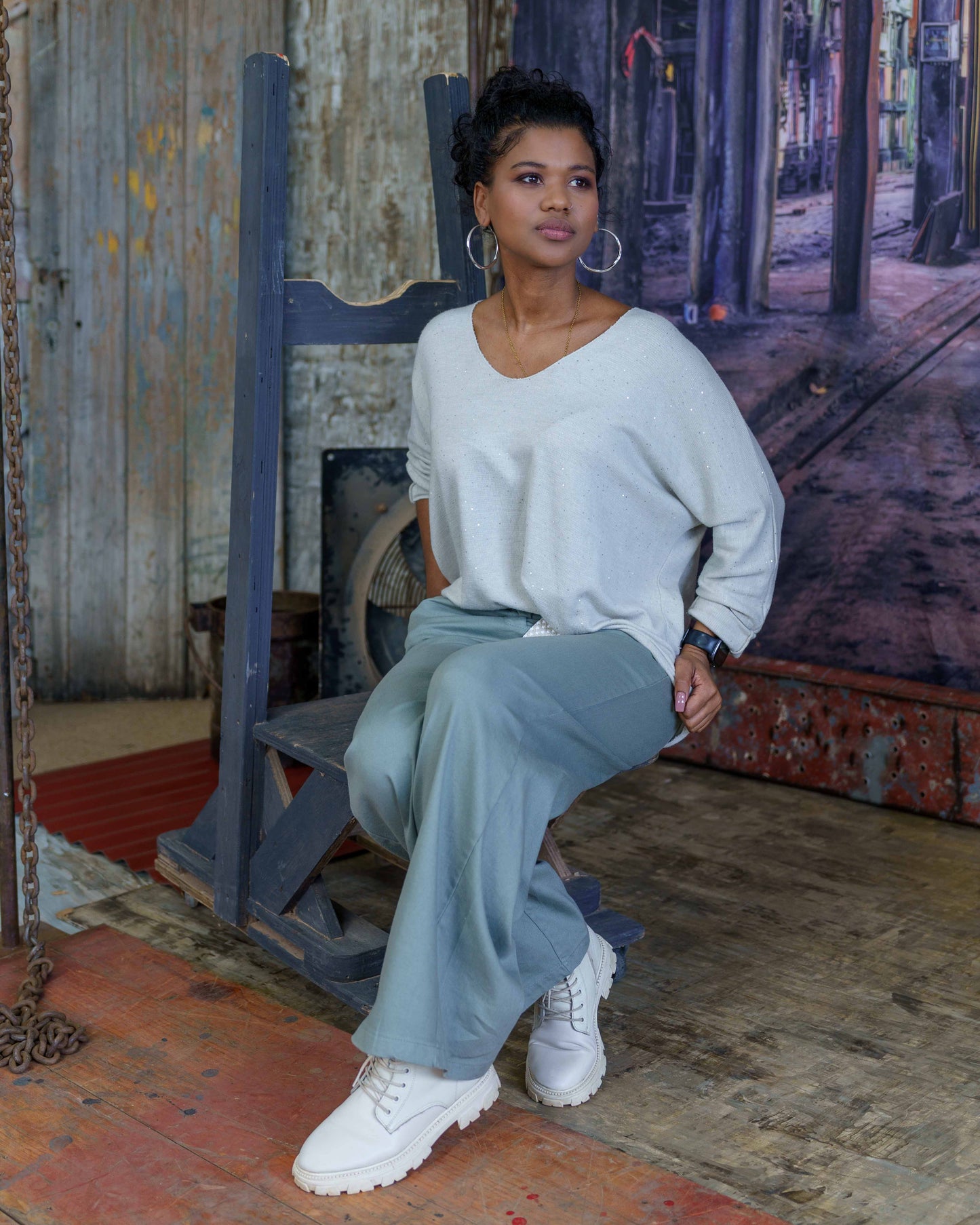 Sparkle Girl Knit | Cream