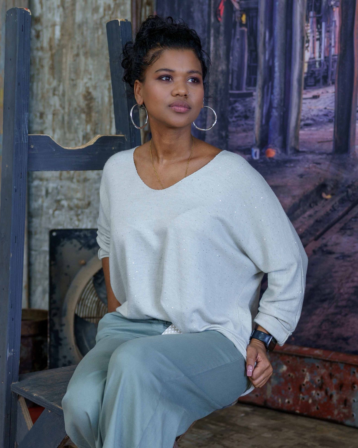 Sparkle Girl Knit | Cream