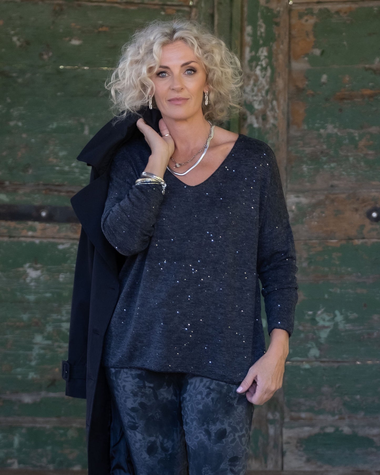 Sparkle Girl Knit | Charcoal