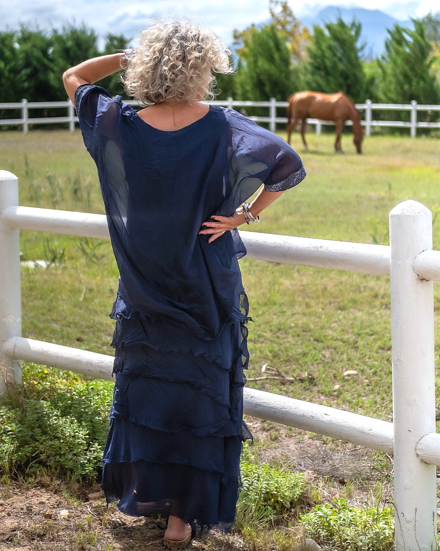 Sparkle Layer Top | Midnight Blue