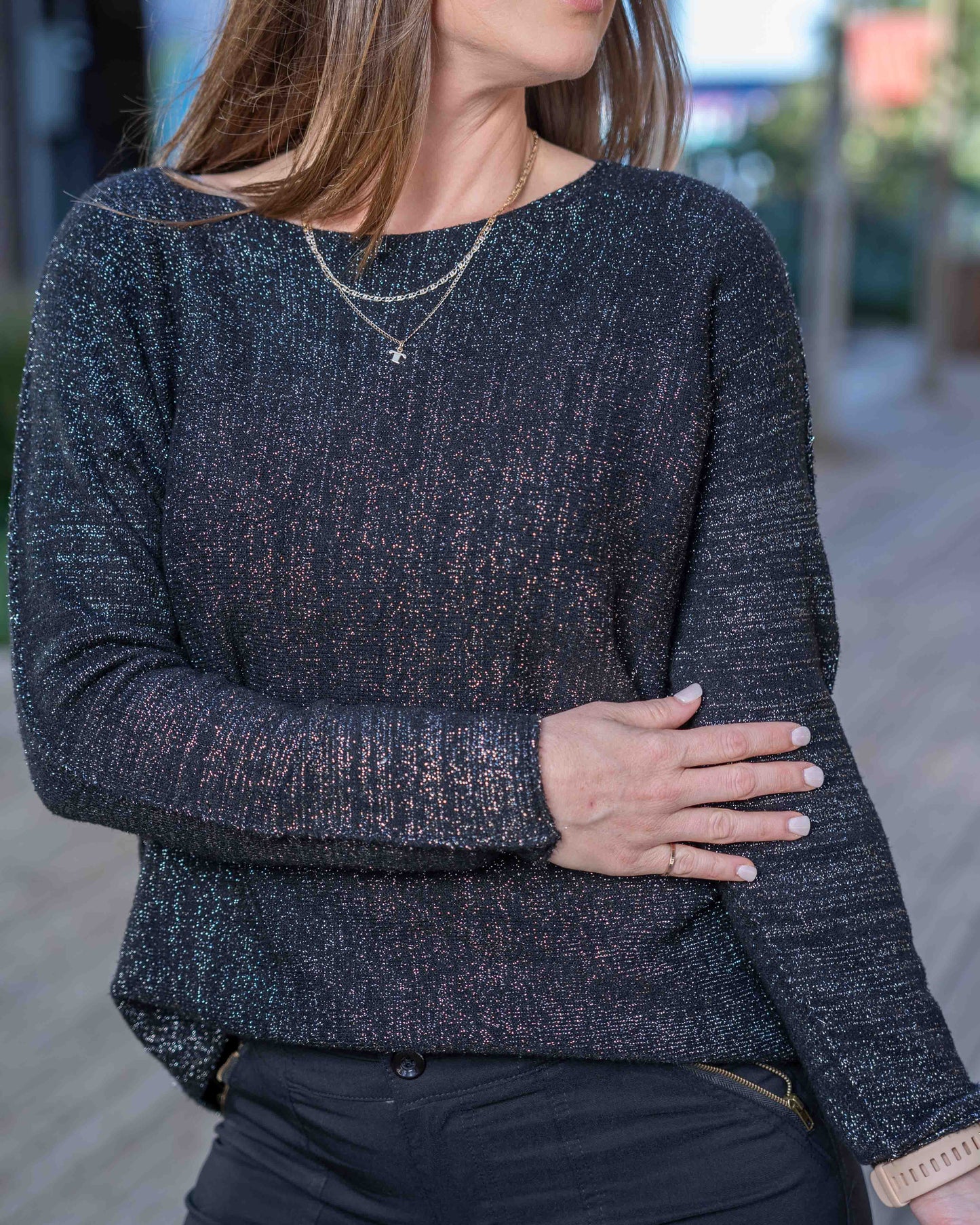 Sparkle Me Knit | Black