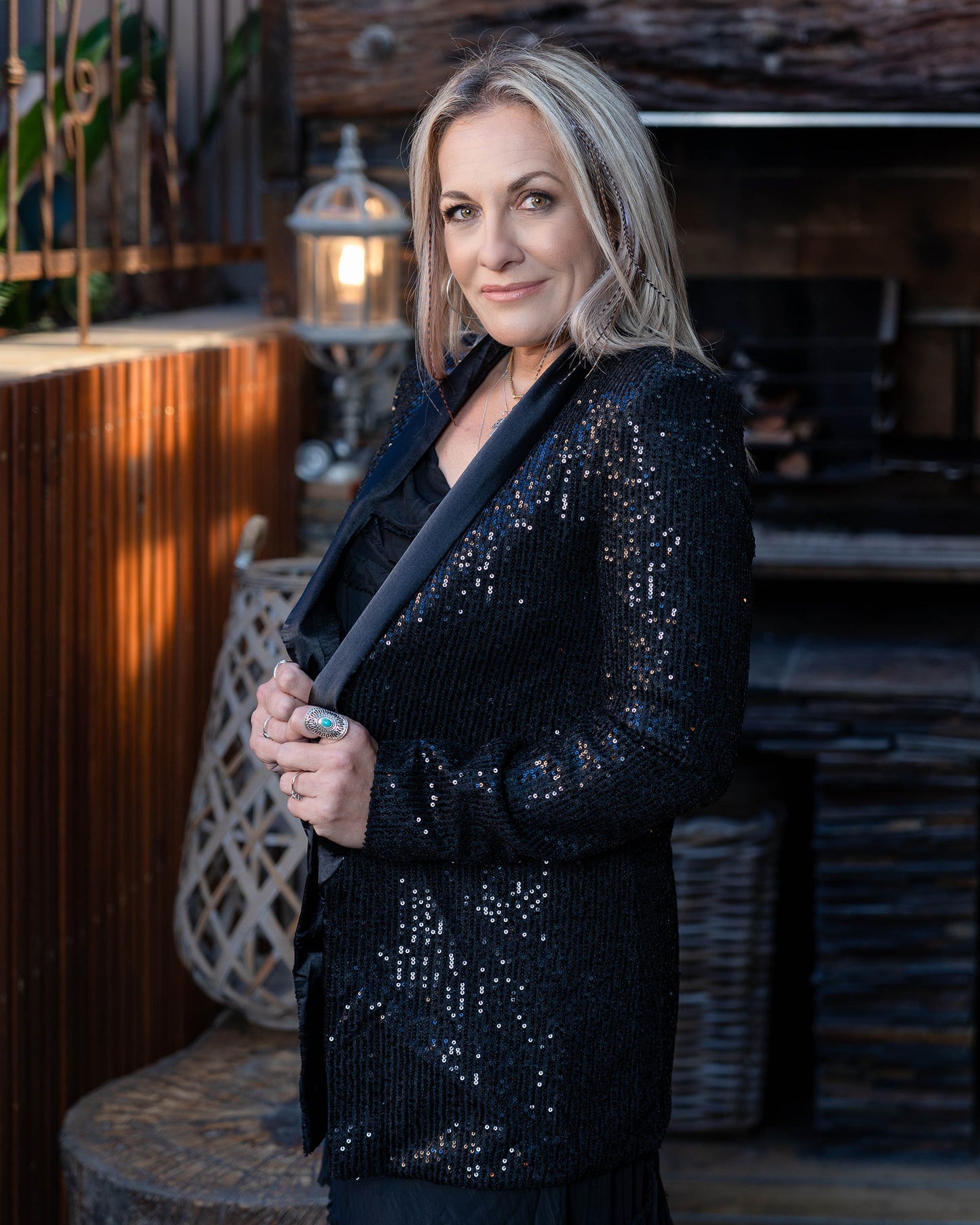 Our is the epitome of luxury fashion. Whether you're attending a gala, a party, or a stylish evening out, this blazer ensures you’ll be the center of attention. The combination of shimmering sequins and luxurious silk feel creates a stunning visual effect, while the tailored fit enhances your silhouette. Designed to flatter, this blazer features a structured silhouette with a slightly cinched waist, ensuring a chic and polished look