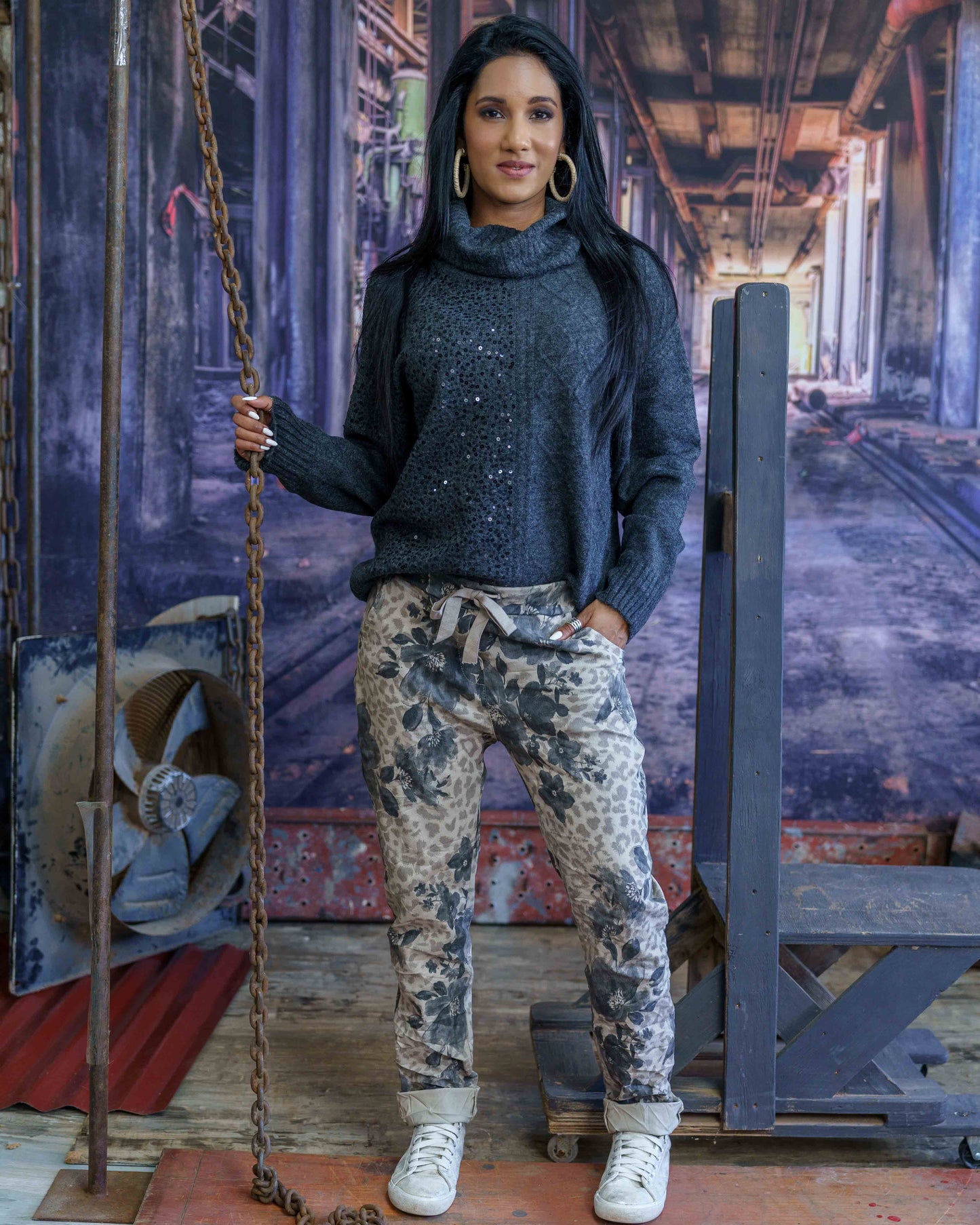 Highway Harmony Drawstring Pants | Beige
