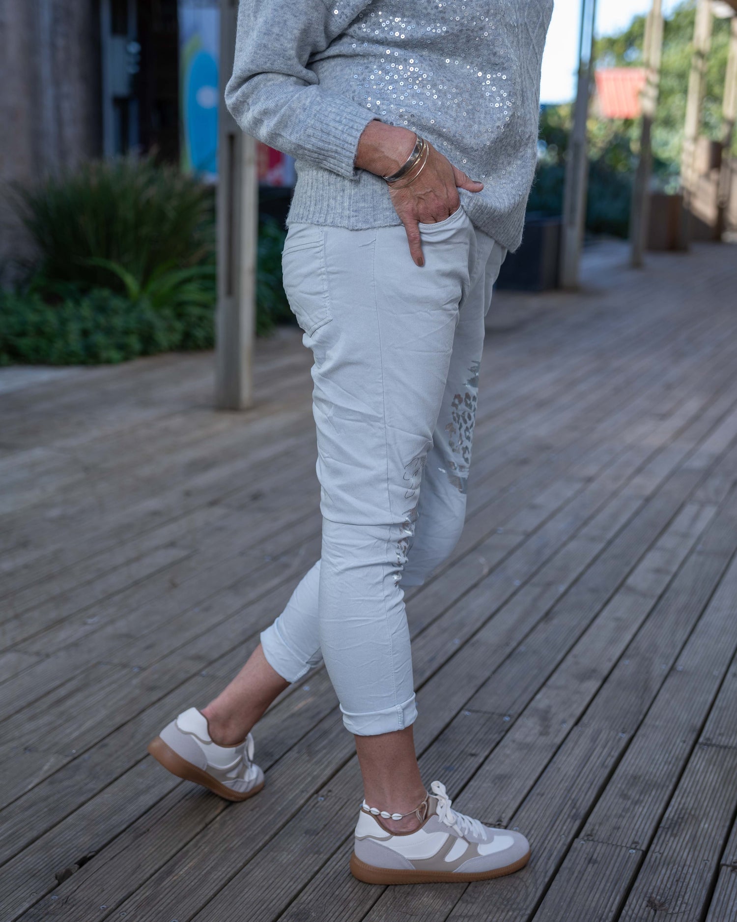 Pure Bliss Drawstring Pants | Light Grey