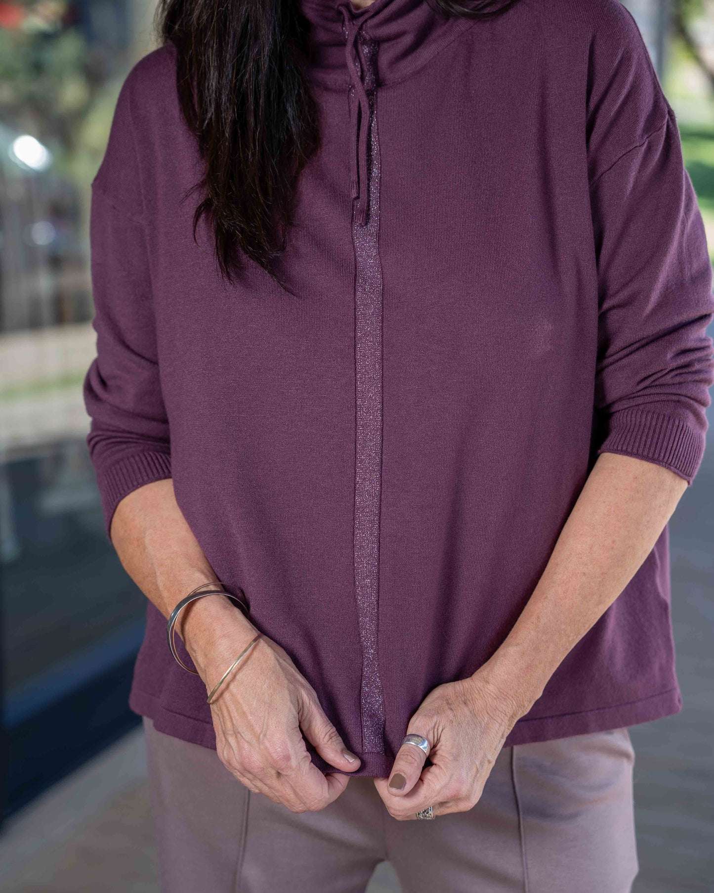 Stripe Me Up Knit | Burgundy