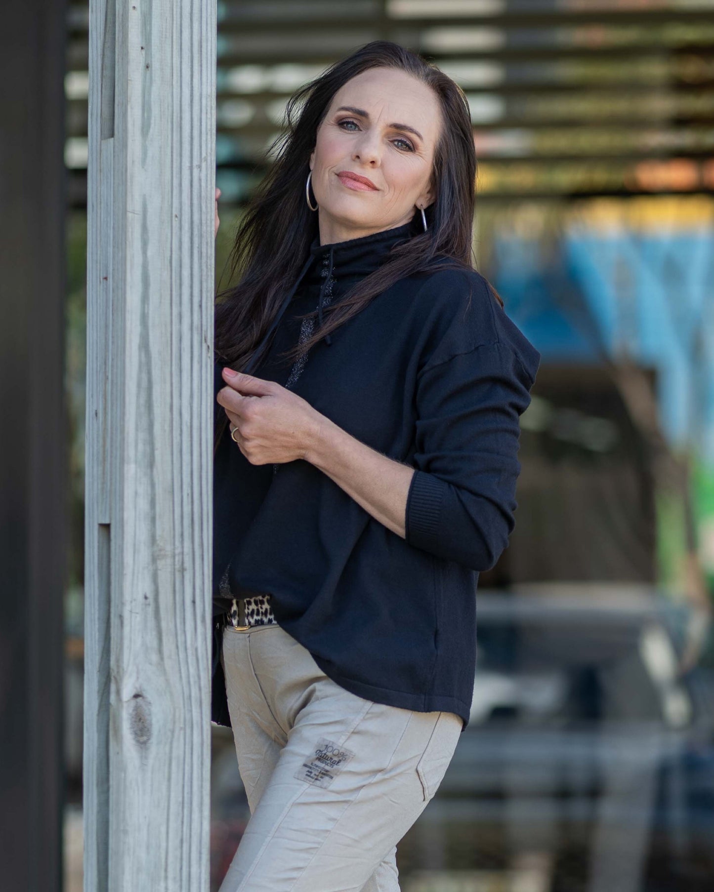 Double Take Drawstring Belted Pants | Stone