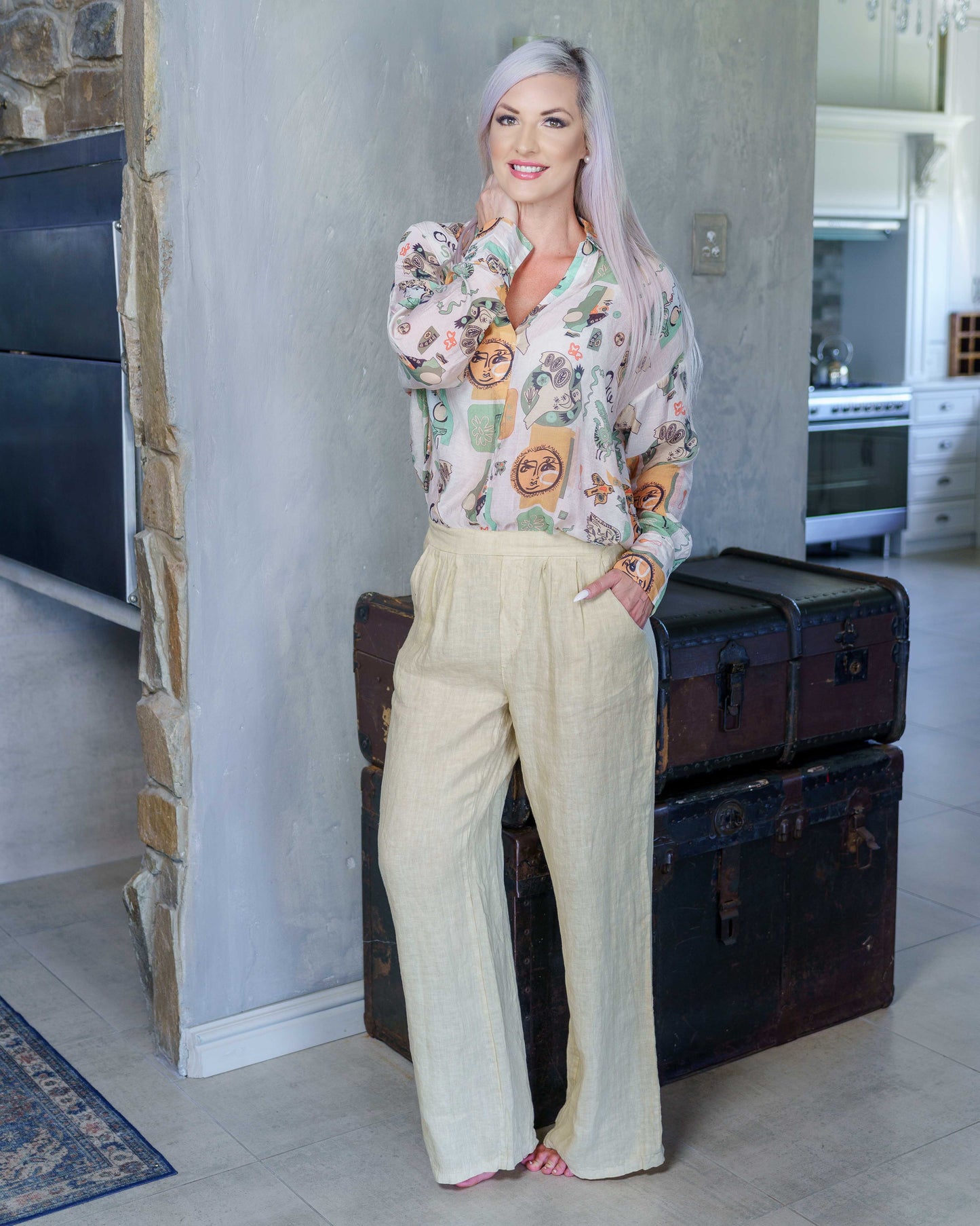 Effortless Linen Pants | Straw