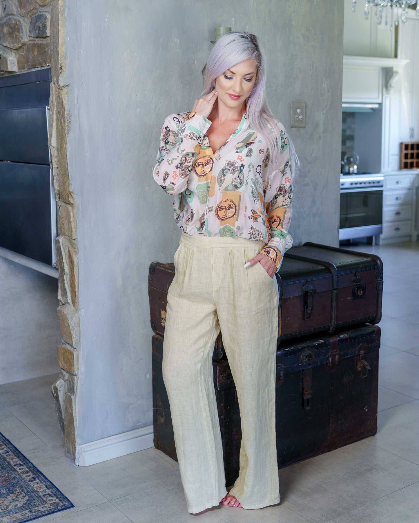 Effortless Linen Pants | Straw