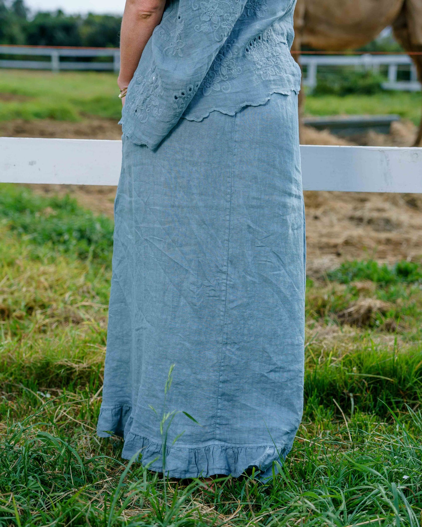Sweet Talk Linen Skirt | Sage