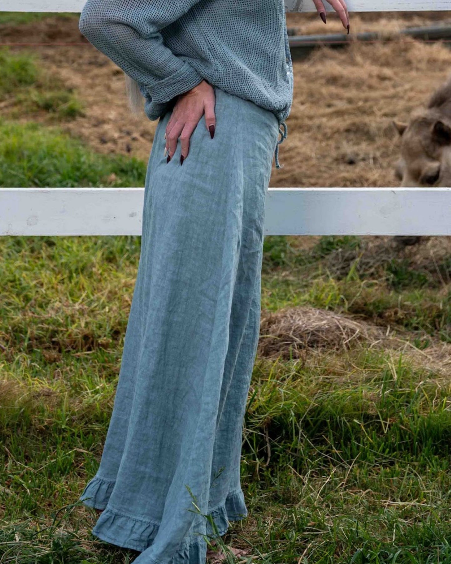 Sweet Talk Linen Skirt | Sage