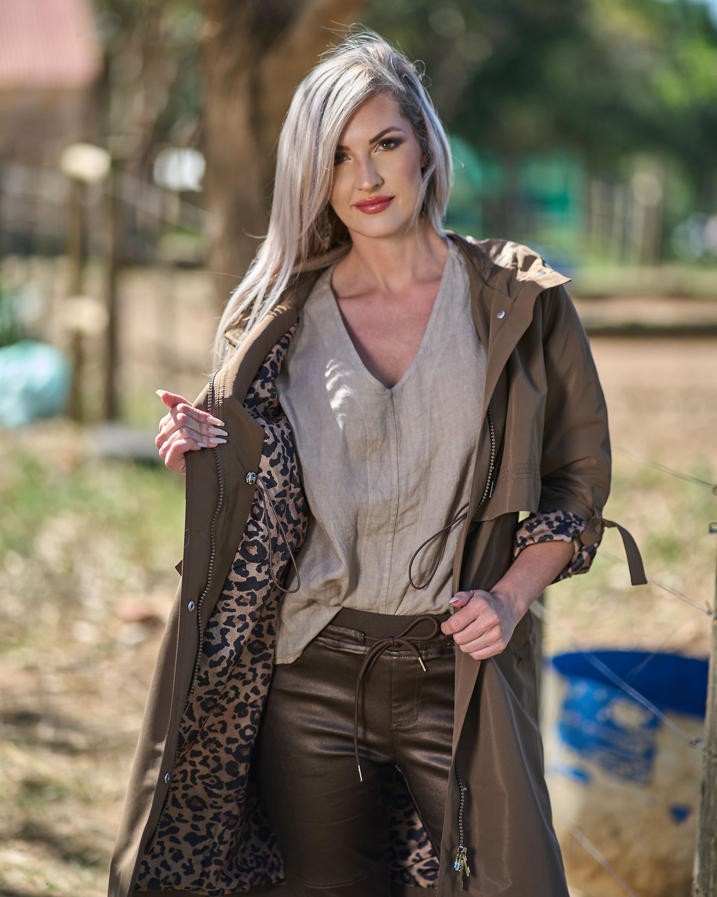 Bon Bon Pleather Jogger | Chocolate