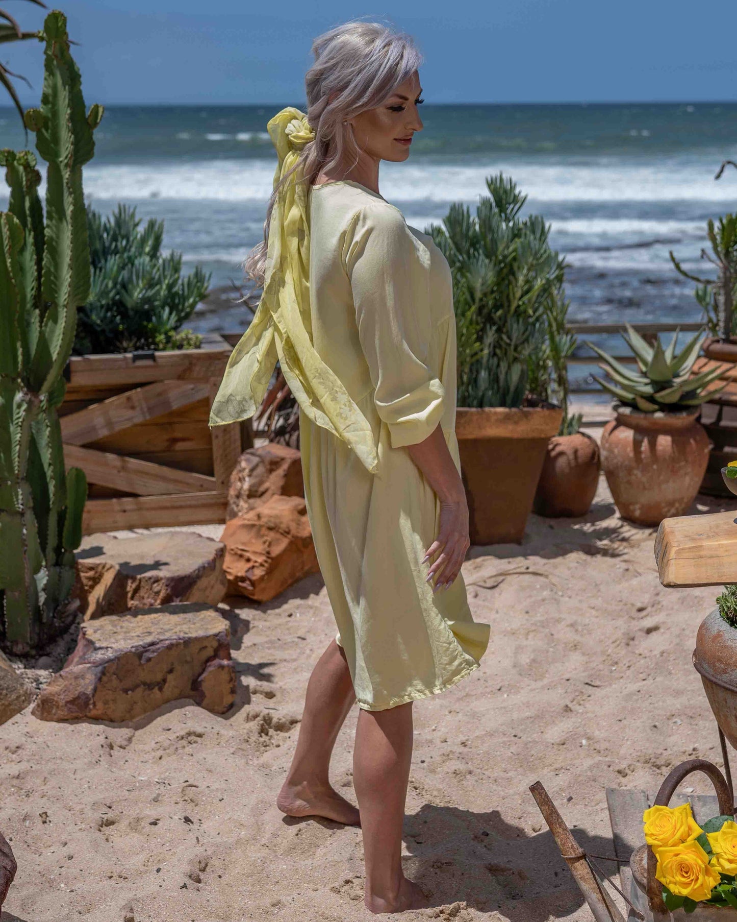 Tiered Summer Dress | Sorbet Yellow