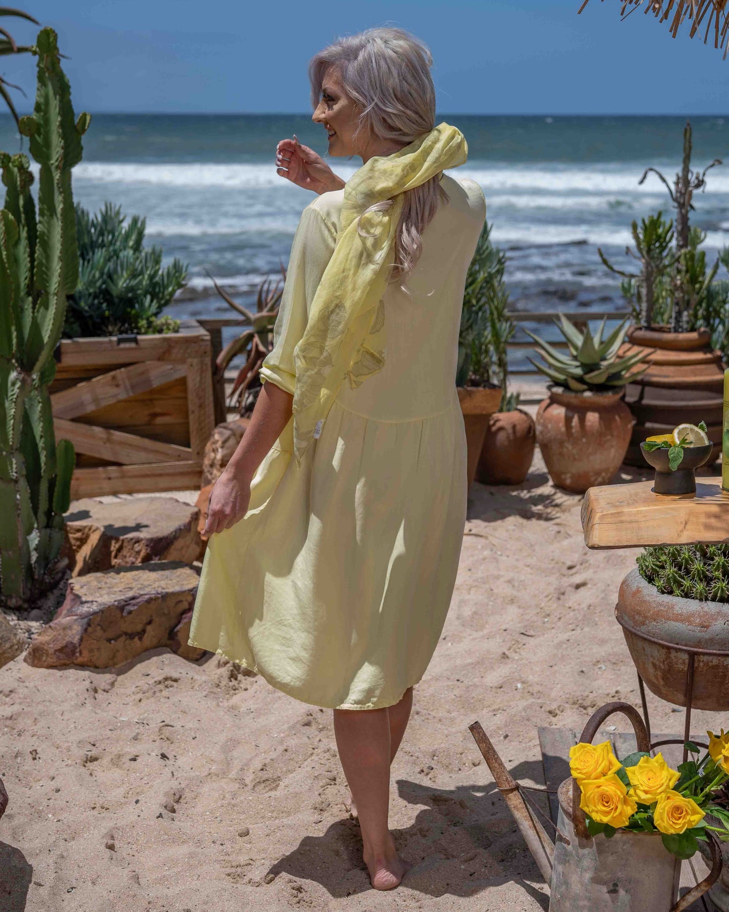 Tiered Summer Dress | Sorbet Yellow