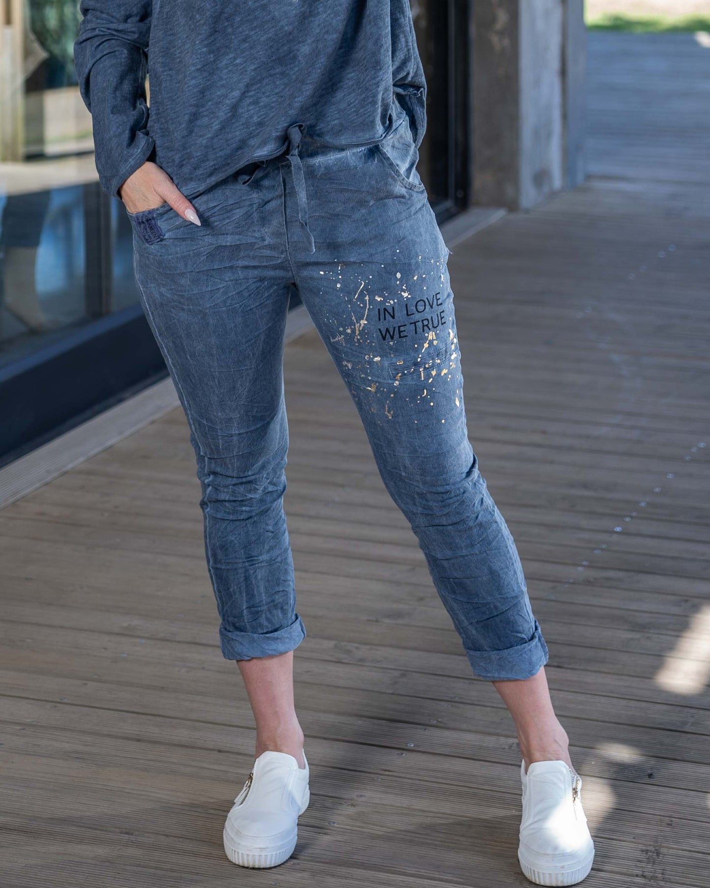 True Love Drawstring Pants | Blue