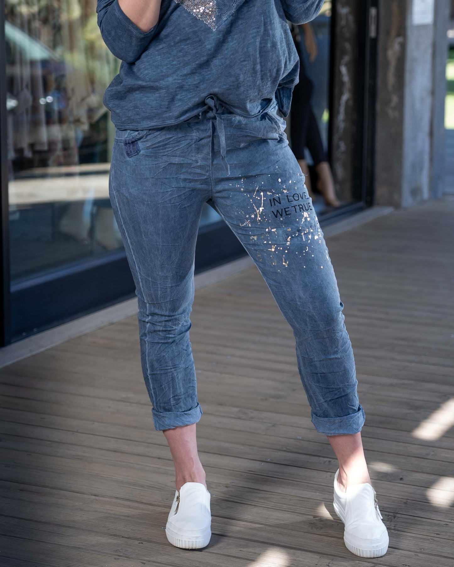 True Love Drawstring Pants | Blue