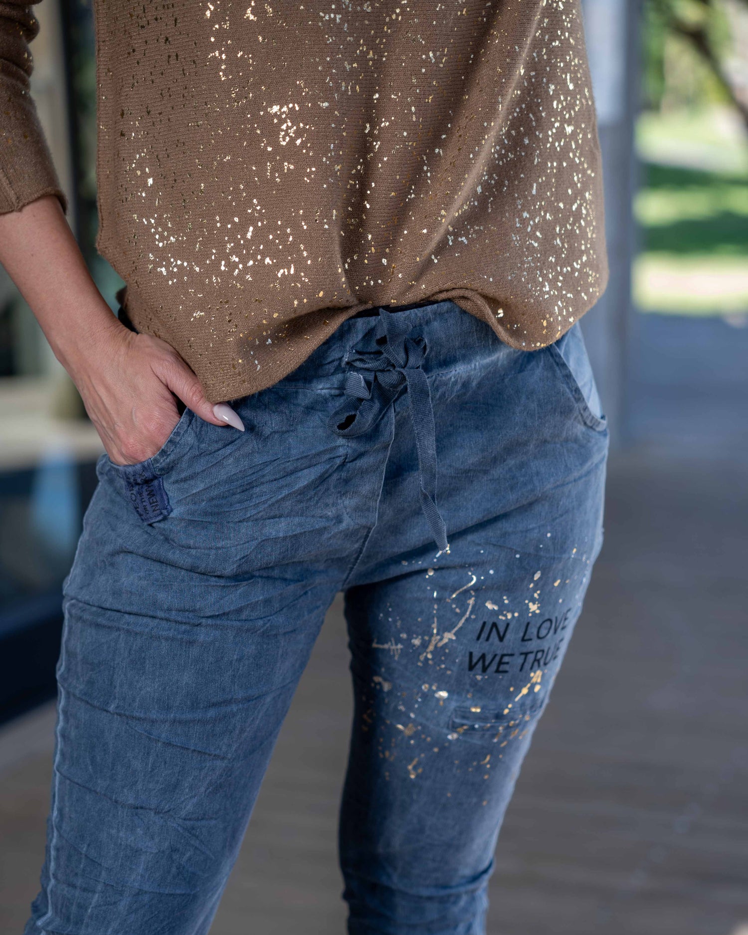 True Love Drawstring Pants | Blue