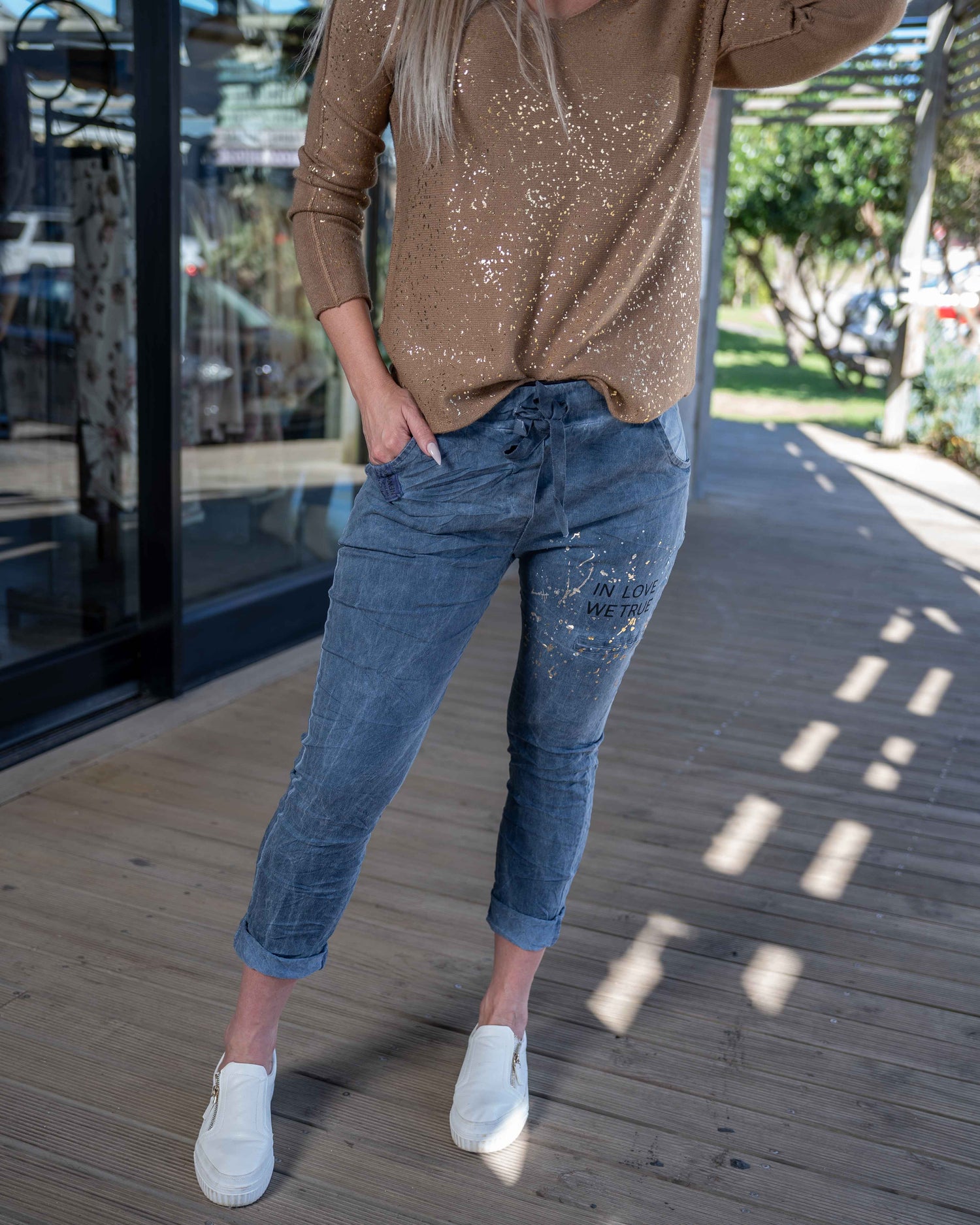 True Love Drawstring Pants | Blue