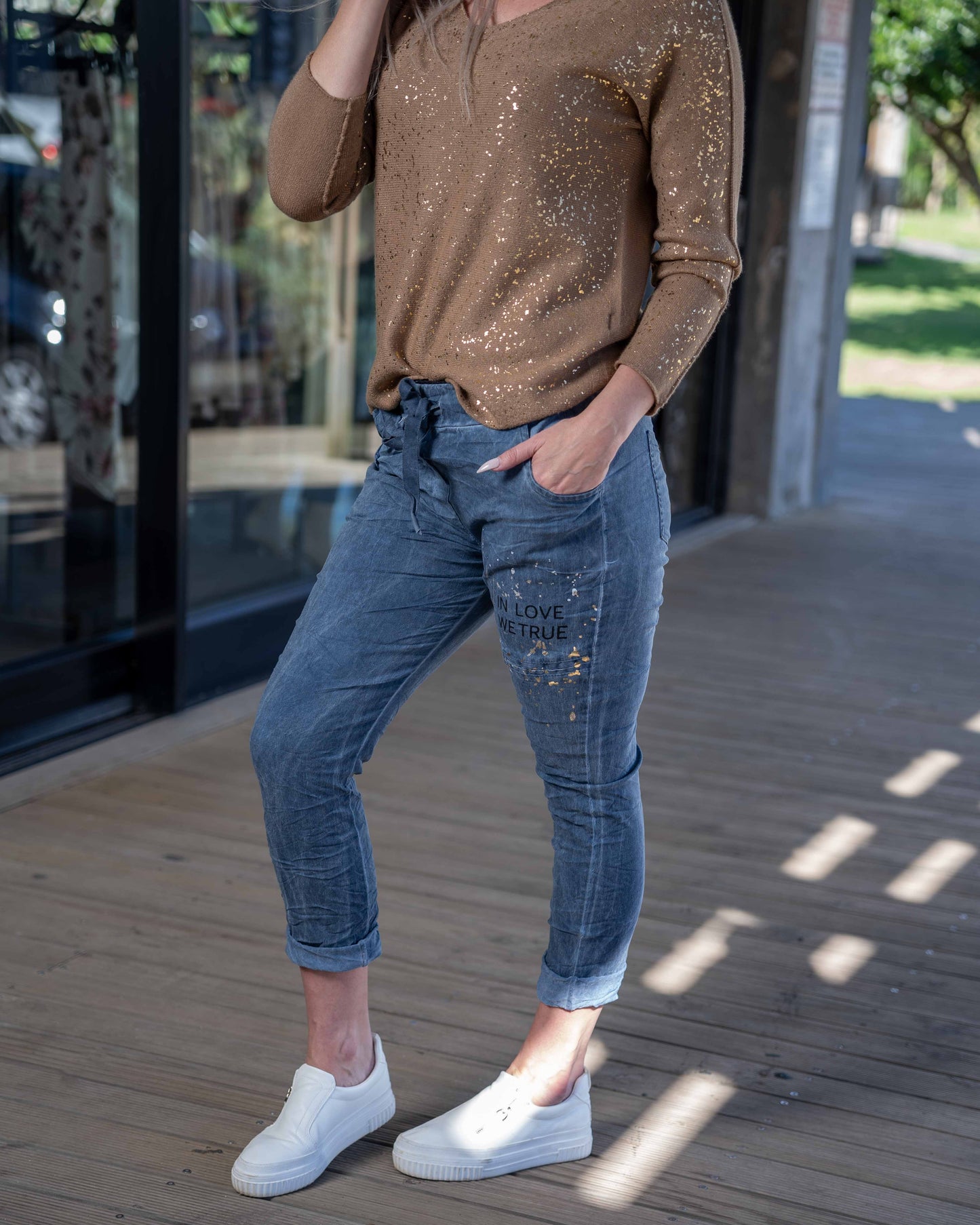 True Love Drawstring Pants | Blue