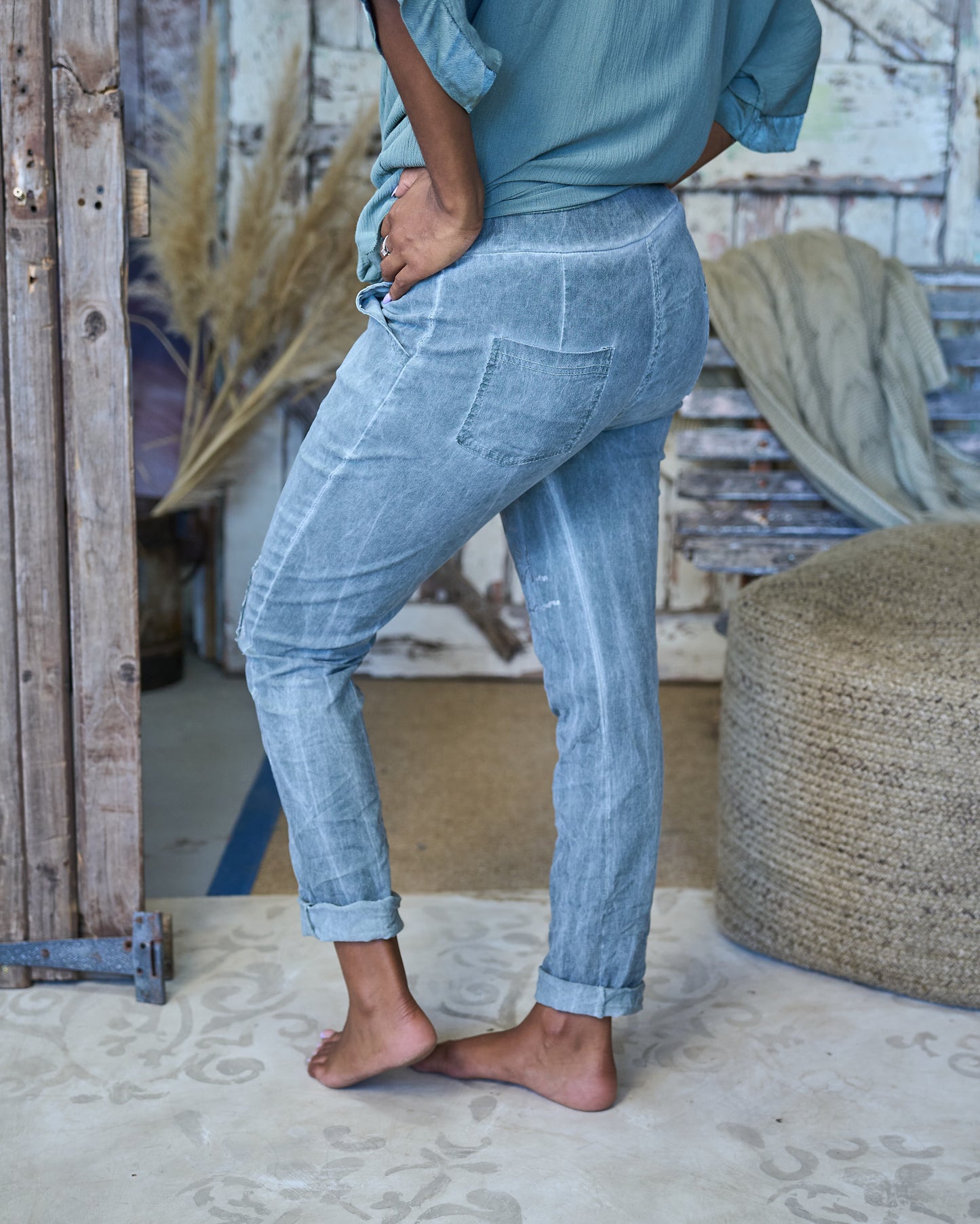 Verona Drawstring Pants | Sea Foam