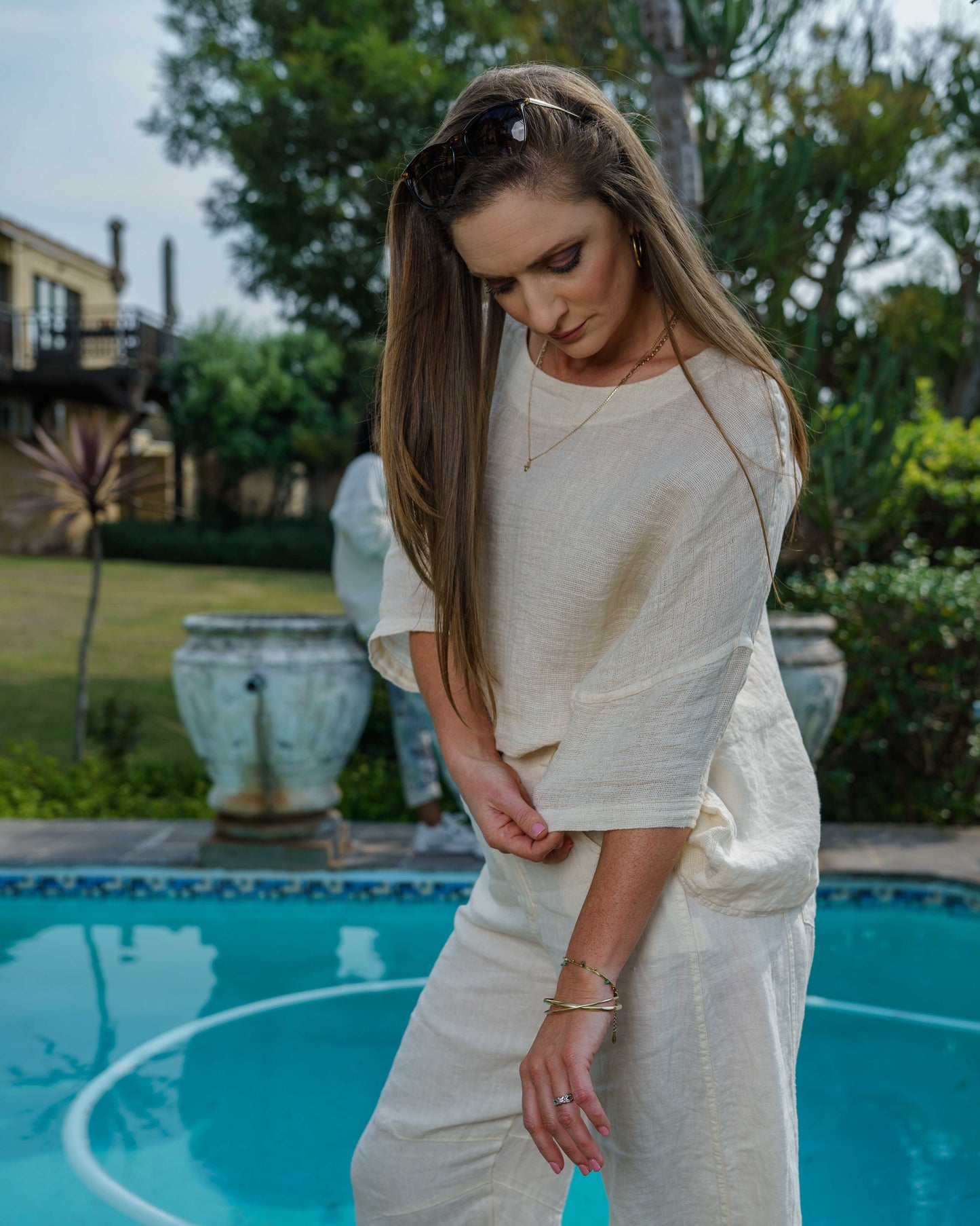 Whisper Weave Linen Top | Antique